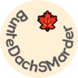 Logo der Website, mit Schriftzug BunteDachSMarder und einem Ahornblatt, BDSM in Buntedachsmarder sind Groß geschrieben als Anspielung auf die Abkürzung BDSM